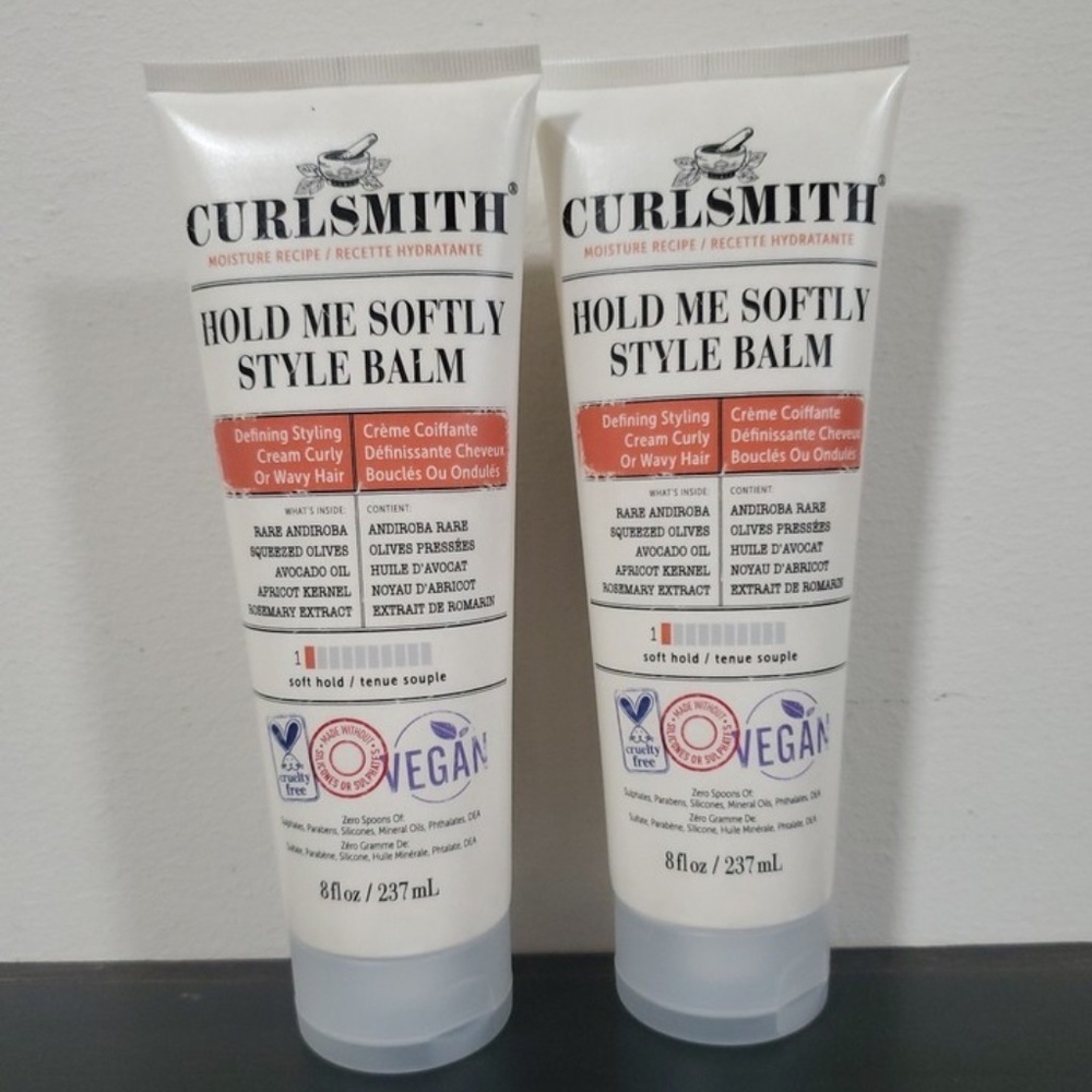Curlsmith Hold Me Softly Style Balm, Styling Cream for Curly & Wavy hair 8oz x2